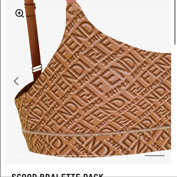 FENDI X SKIMS SCOOP LOGO BRALETTE Pack Size M BLACK/CALIFORNIA Bundle - Picture 6 of 6